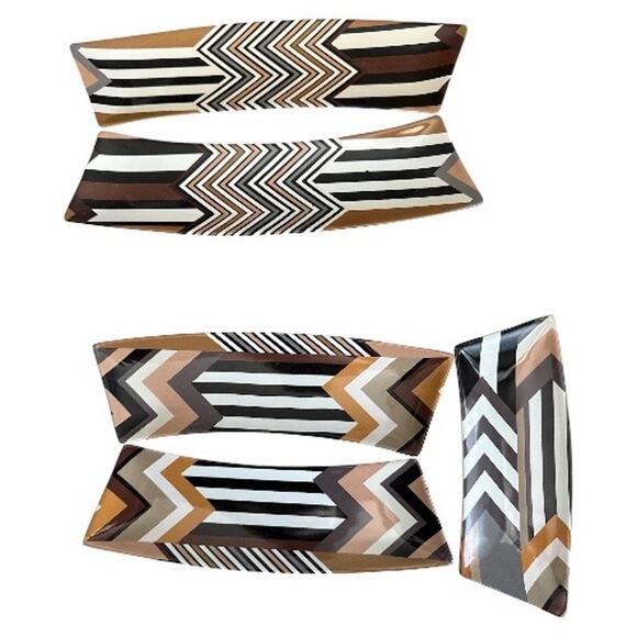 Missoni for Target Geometric Stoneware Curved Appetizer Plates - Picture 6 of 10